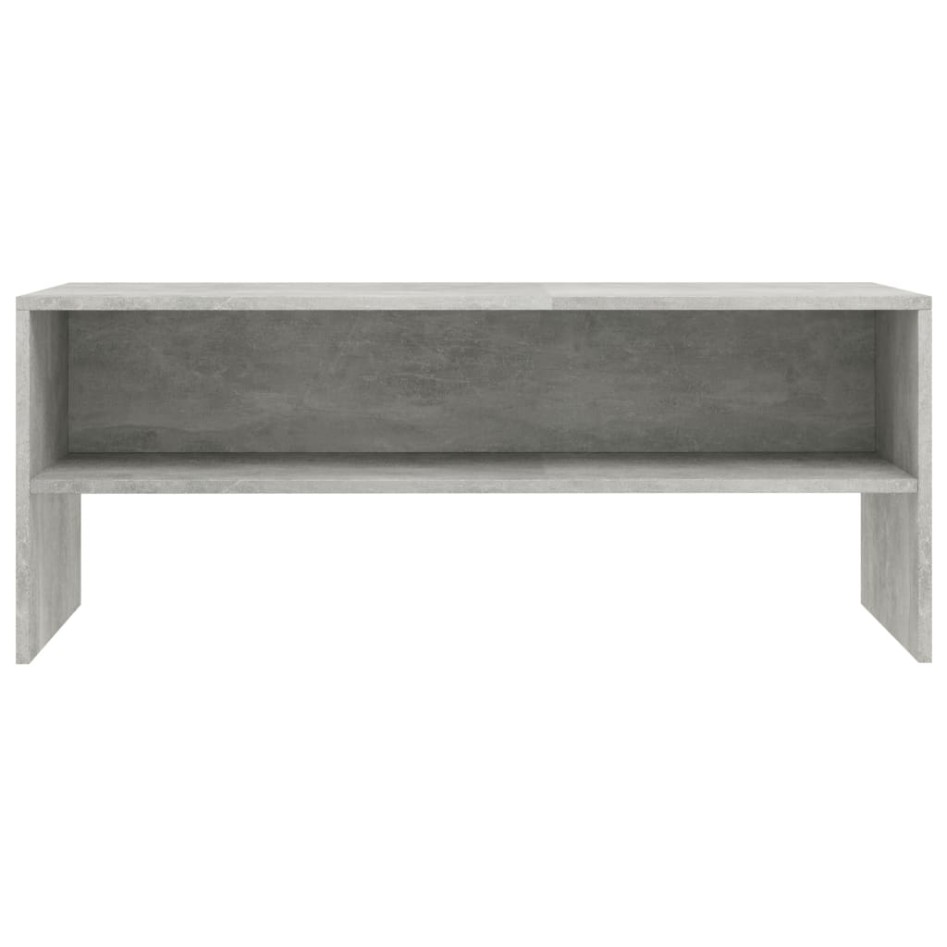 Mueble de TV madera contrachapada gris hormigón 100x40x40
