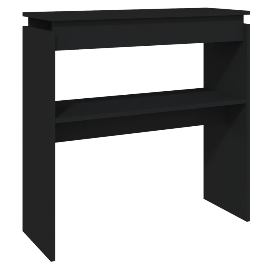 Mesa consola madera contrachapada negro 80x30x80