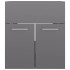 Armario para lavabo contrachapada gris brillo 41x38,5x46