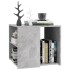 Mesa auxiliar madera contrachapada gris hormigón 50x50x45