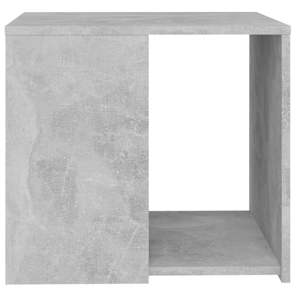 Mesa auxiliar madera contrachapada gris hormigón 50x50x45