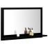 Espejo de baño madera contrachapada negro 60x10,5x37