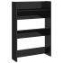 Zapatero de pared madera contrachapada negro brillo 60x18x90