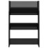 Zapatero de pared madera contrachapada negro brillo 60x18x90