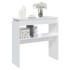 Mesa consola madera contrachapada blanco brillante 80x30x80