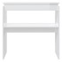 Mesa consola madera contrachapada blanco brillante 80x30x80