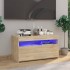 Mueble de TV con luces LED roble Sonoma 75x35x40