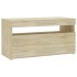 Mueble de TV con luces LED roble Sonoma 75x35x40