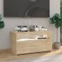 Mueble de TV con luces LED roble Sonoma 75x35x40