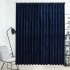 Cortina opaca con ganchos terciopelo azul oscuro 290x245