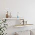 Estante flotante de pared MDF roble y blanco 80x23,5x3,8