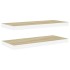 Estante flotante de pared MDF roble y blanco 80x23,5x3,8