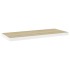 Estante flotante de pared MDF roble y blanco 80x23,5x3,8