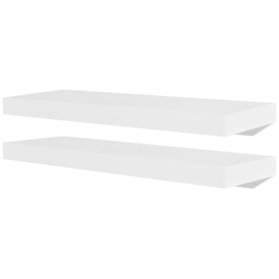 Estantes flotantes de pared 2 uds MDF blanco para