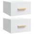 Mesitas de noche de pared 2 uds blanco brillo 35x35x20