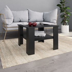 Mesa de centro madera contrachapada negro 60x60x42
