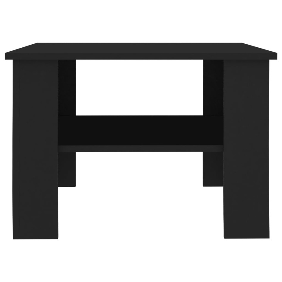 Mesa de centro madera contrachapada negro 60x60x42