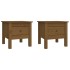 Mesa auxiliar 2 uds madera maciza pino marrón miel 40x40x39