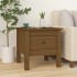 Mesa auxiliar 2 uds madera maciza pino marrón miel 40x40x39