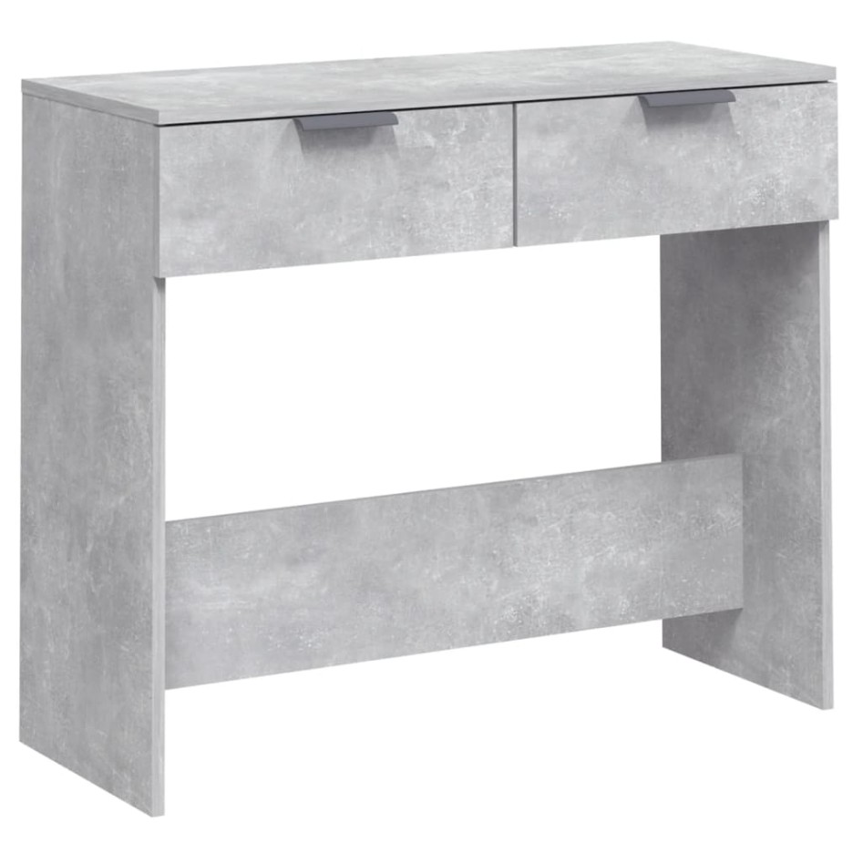 Mesa consola de madera contrachapada gris hormigón 90x36x75
