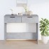 Mesa consola de madera contrachapada gris hormigón 90x36x75