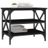 Mesa auxiliar de madera contrachapada negro 55x38x45