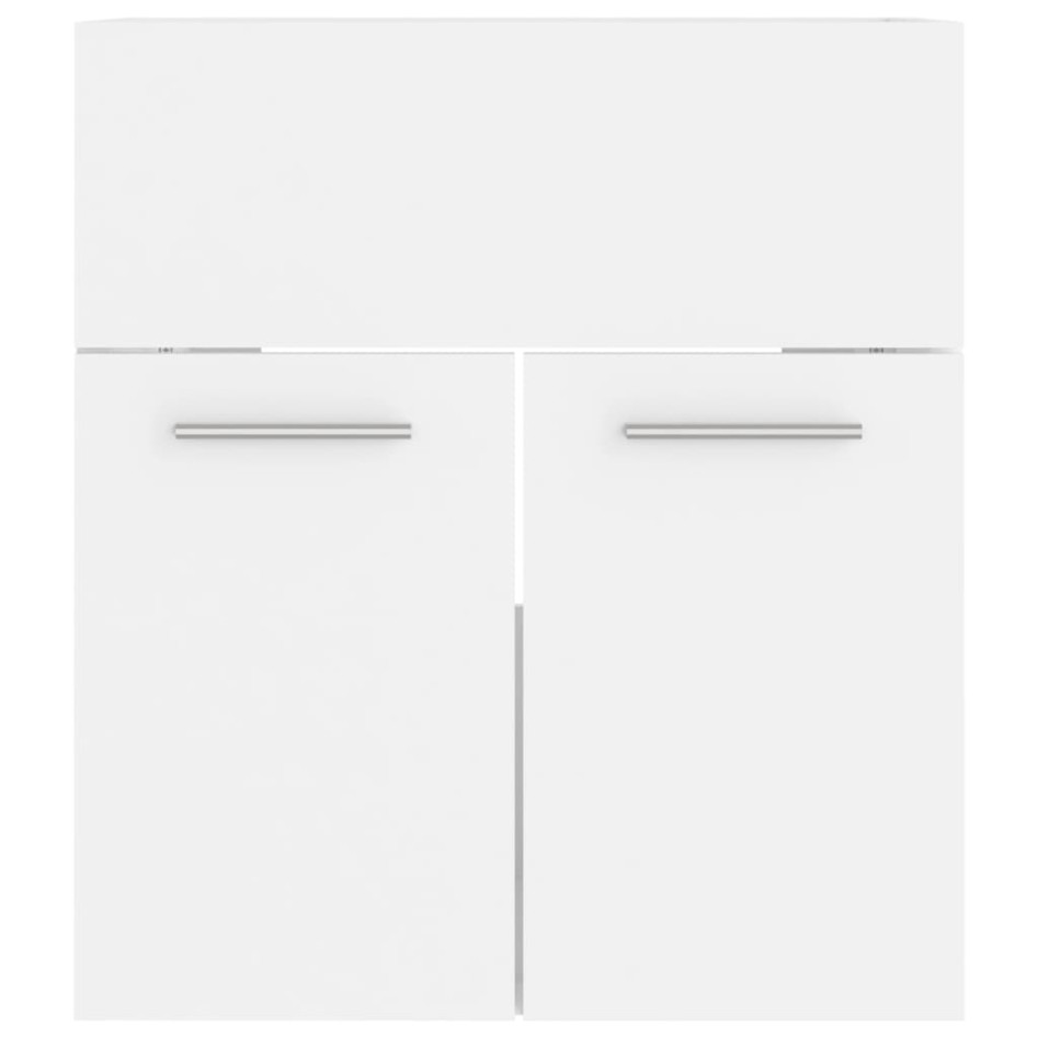 Armario para lavabo madera contrachapada blanco 41x38,5x46