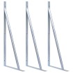 Soportes para postes de valla 3 unidades acero galvanizado