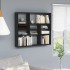 Estantería de pared madera contrachapada negro 90x16x78