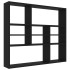 Estantería de pared madera contrachapada negro 90x16x78
