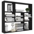 Estantería de pared madera contrachapada negro 90x16x78