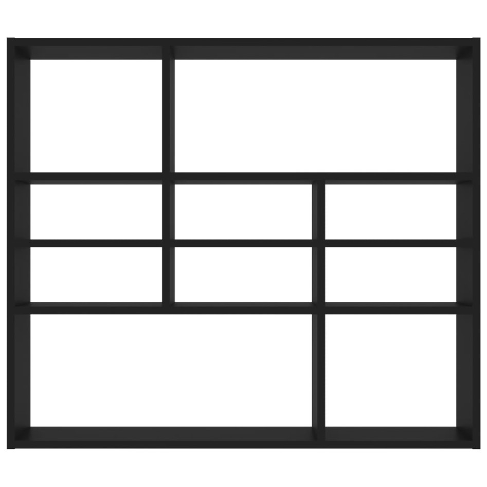 Estantería de pared madera contrachapada negro 90x16x78