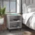 Mesita de noche con patas de metal gris Sonoma 40x30x50