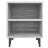 Mesita de noche con patas de metal gris Sonoma 40x30x50