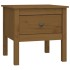 Mesa auxiliar 2 uds madera maciza pino marrón miel 50x50x49