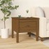 Mesa auxiliar 2 uds madera maciza pino marrón miel 50x50x49