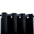 Cortinas opacas con anillas de metal 2 uds negro 140x225