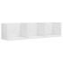 Estantería de pared CD contrachapada blanco brillo 75x18x18