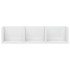Estantería de pared CD contrachapada blanco brillo 75x18x18