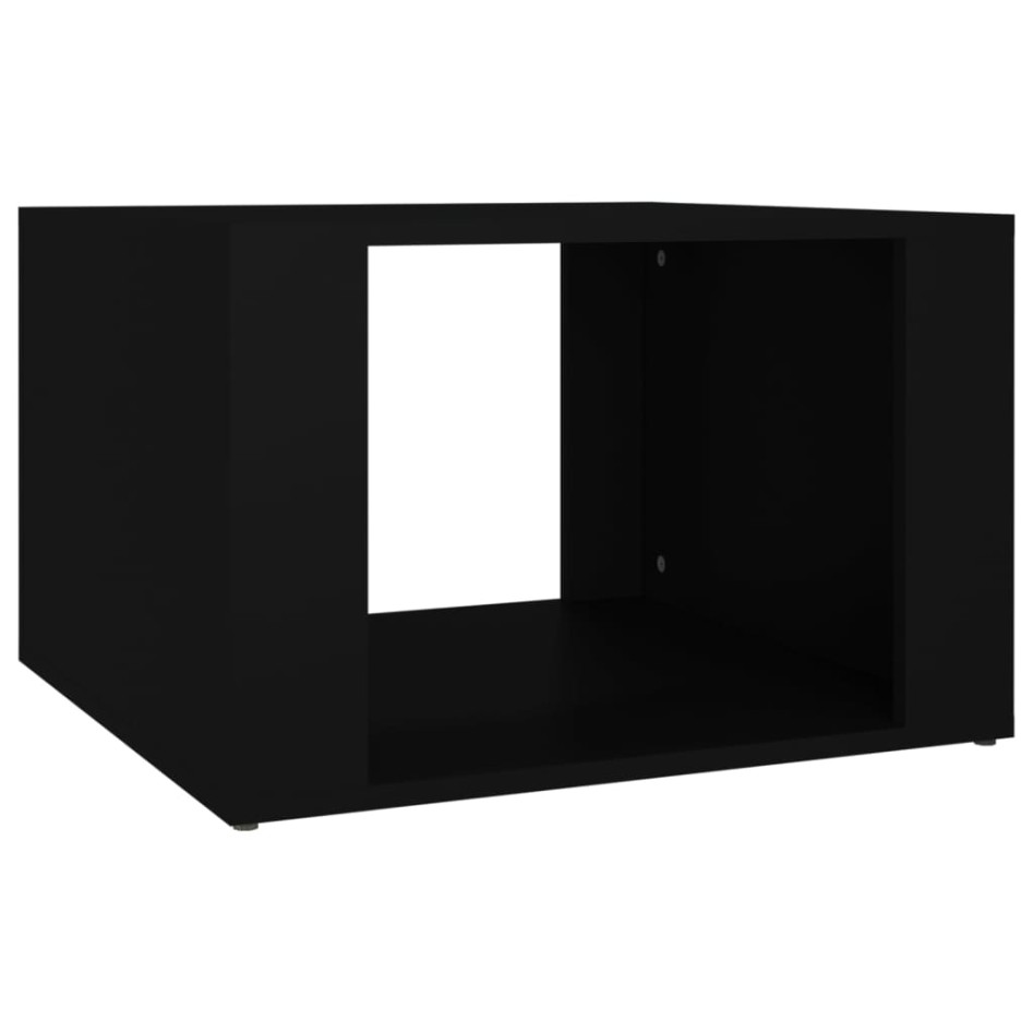Mesita de noche madera contrachapada negro 57x55x36