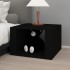 Mesita de noche madera contrachapada negro 57x55x36