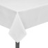 5 manteles blancos 100 x 100