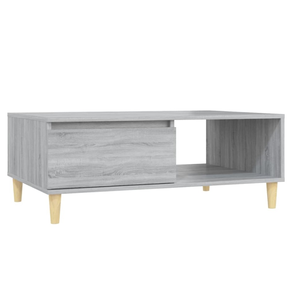 Mesa de centro madera de ingeniería gris Sonoma 90x60x35