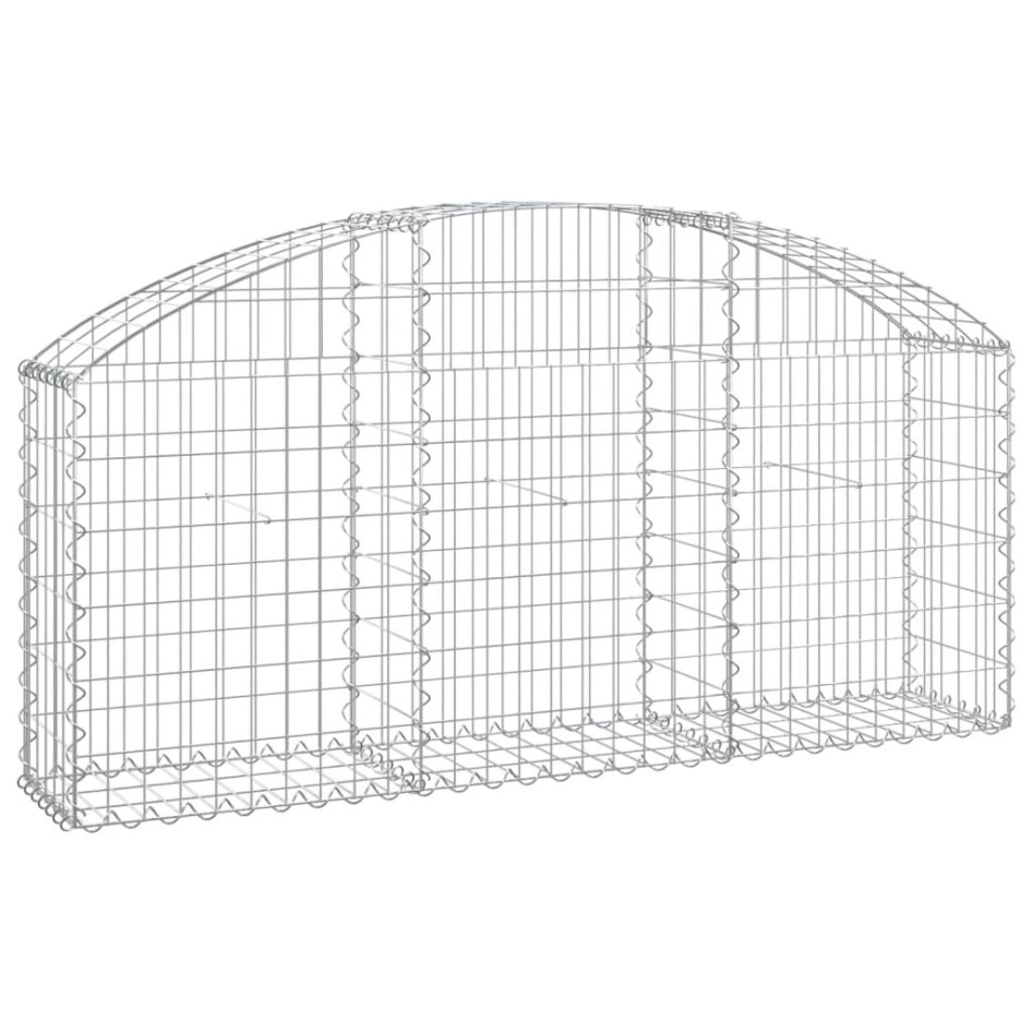 Cesta de gaviones forma arco hierro galvanizado 150x30x60/80