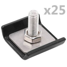 Conector de enrejado 25 sets gris
