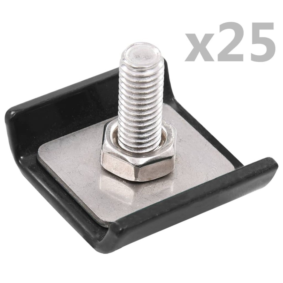 Conector de enrejado 25 sets gris