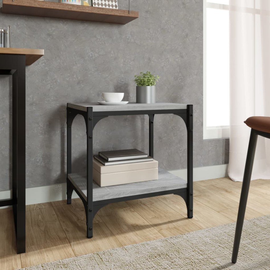 Mueble para TV contrachapada y acero gris Sonoma 40x33x41