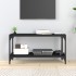 Mueble para TV madera contrachapada y acero negro 80x33x41