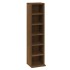 Estantería de CD madera contrachapada roble marrón 21x20x88