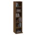 Estantería de CD madera contrachapada roble marrón 21x20x88